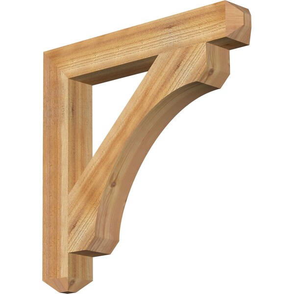 Ekena Millwork Legacy Craftsman Rough Sawn Bracket, Western Red Cedar, 4"W x 28"D x 28"H BKT04X28X28LEC04RWR - main